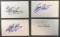 Grouping of 4 Music Legend Autographs