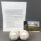 Group of 2 Signed Dave Nicholson Field of Dreams Movie Site Baseballs