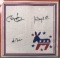 Signed Democratic Cocktail Party Napkin with COA