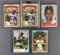 Group of 5 Vintage Roberto Clemente Baseball Cards