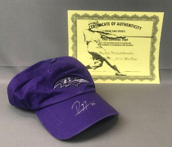 Signed Ray Lewis Baltimore Ravins Baseball Cap with COA
