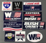 Group of 10 George Bush 2004 Bumper Stickers