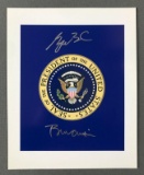 Signed Photograph by Bill Clinton & George Bush