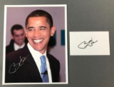 Signed Barack Obama Photograph and Note Card