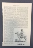 Signed page by Frederic Remington