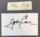 Group of Autographs from Elvis Presley & Johnny Cash
