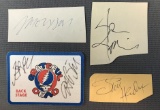 Group of 4 Music Legends Autographs