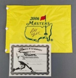 Signed Phil Mickelson 2006 Masters pin flag