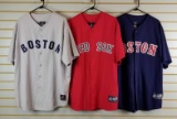 Group of 3 Boston Red Sox jerseys