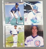 Group of 12 signed Chicago Cubs photographs
