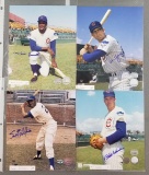 Group of 7 signed Chicago Cubs photographs