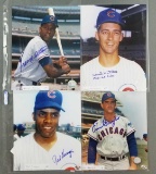 Group of 10 signed Chicago Cubs photographs