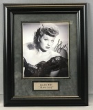 Signed Lucille Ball Framed Photo with COA