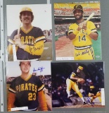 Group of 10 signed Pittsburgh Pirates photographs