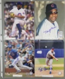 Group of 12 signed Chicago Cubs photographs