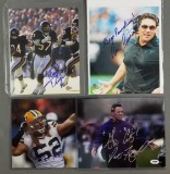 Group of 4 signed NFL photographs