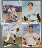 Group of 12 signed New York Yankees photographs