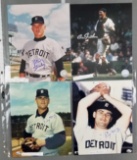 Group of 17 signed Detroit Tigers photographs