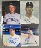 Group of 12 signed Detroit Tigers photographs
