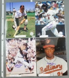 Group of 12 signed Baltimore Orioles photographs