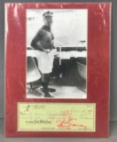 Harry Caray Photo with Personal Signed Check