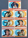 Group of 7 Topps Sports Magazine 1960 All-Star Selection Baseball Cards