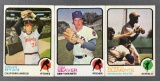 Group of 3 1973 Topps Baseball Cards