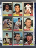 Binder of 1961 Topps Baseball Cards