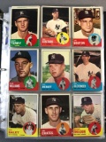 Binder of 1963 Topps Baseball Cards