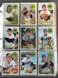 Binder of 1969 Topps Baseball Cards