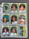 Binder of 1972 Topps Baseball Cards