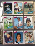Binder of 1980 Topps Baseball Cards