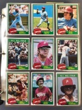 Binder of 1981 Topps Baseball Cards
