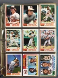 Binder of 1982 Topps Baseball Cards