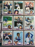 Binder of 1983 Topps Baseball Cards