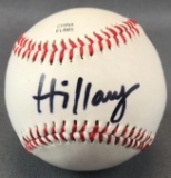 Signed Hillary Clinton Baseball with COA