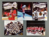 Group of 5 Chicago Blackhawks Stanley Cup photographs