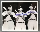 Signed Joe DiMaggio, Ted Williams and Mickey Mantle Photo with COA