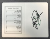Signed Tiger Woods Masters Scorecard