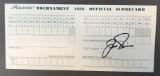Signed Jack Nicklaus 1986 Masters Scorecard
