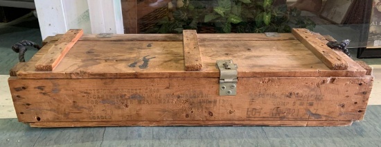 US military 105 mm ammo crate