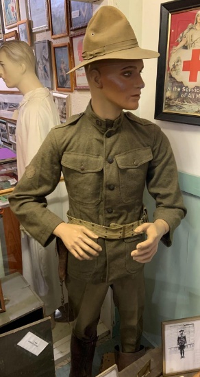 Vintage mannequin male with stand