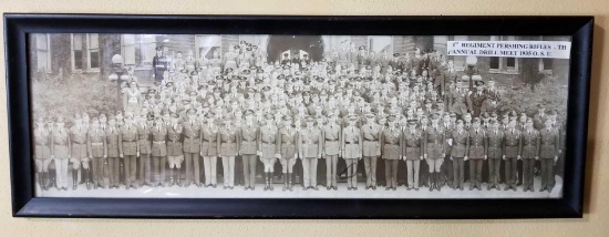 Framed photograph 1st regiment pershing rifles