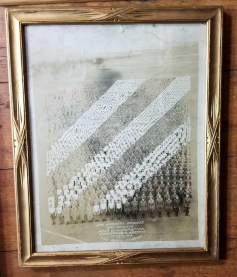 Framed 6th infantry brigade photograph