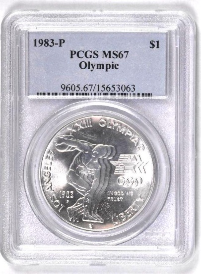 Group of (4) PCGS Certified U.S. Commemorative Silver Dollars.