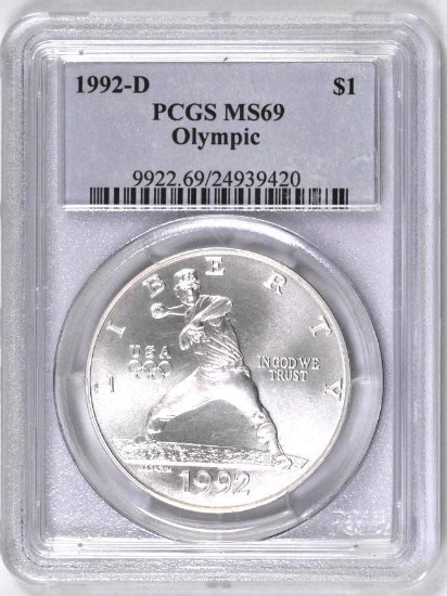 Group of (4) PCGS Certified U.S. Commemorative Silver Dollars.