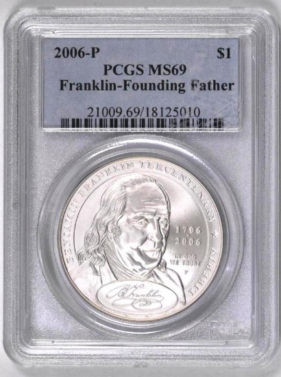 Group of (3) PCGS Certified U.S. Commemorative Silver Dollars.