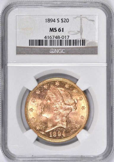 1894 S $20 Liberty Gold (NGC) MS61