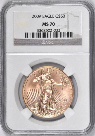 2009 $50 American Gold Eagle 1oz (NGC) MS70