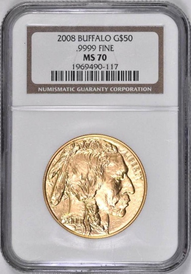 2008 American Buffalo Gold 1oz .9999 Fine (NGC) MS70